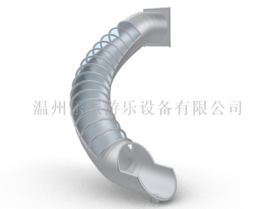 不锈钢半透明滑梯 S型