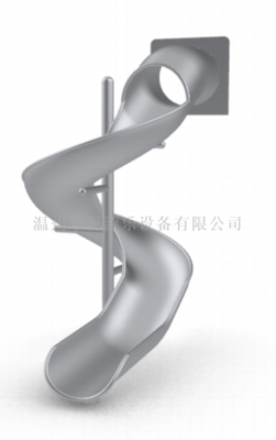 不锈钢半桶滑梯 螺旋型